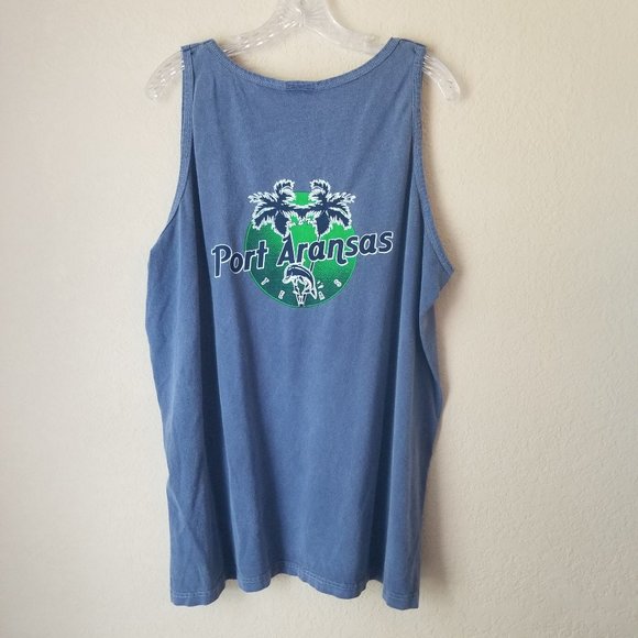 WiseGuy Port Aransas Tank Blue XL Logo Front/Back - Picture 3 of 3